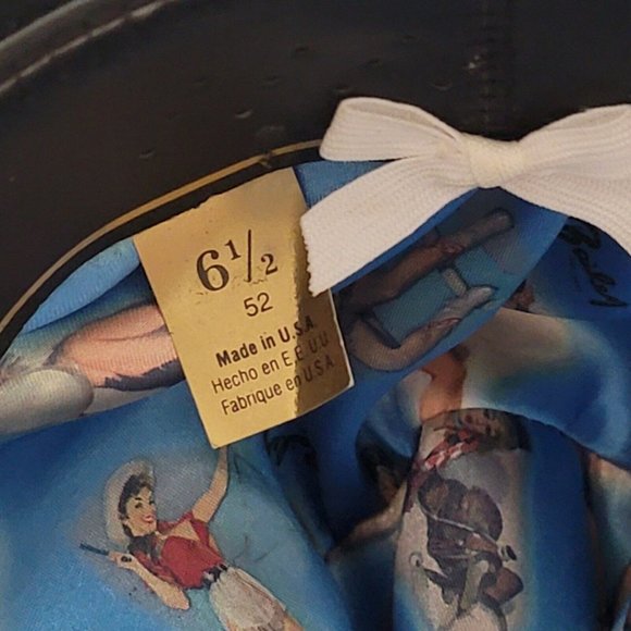 Vintage Bailey's Cowboy Western 4-H Black Hat Angora 4X Felted Hat Size 6 1/2 - Picture 9 of 10